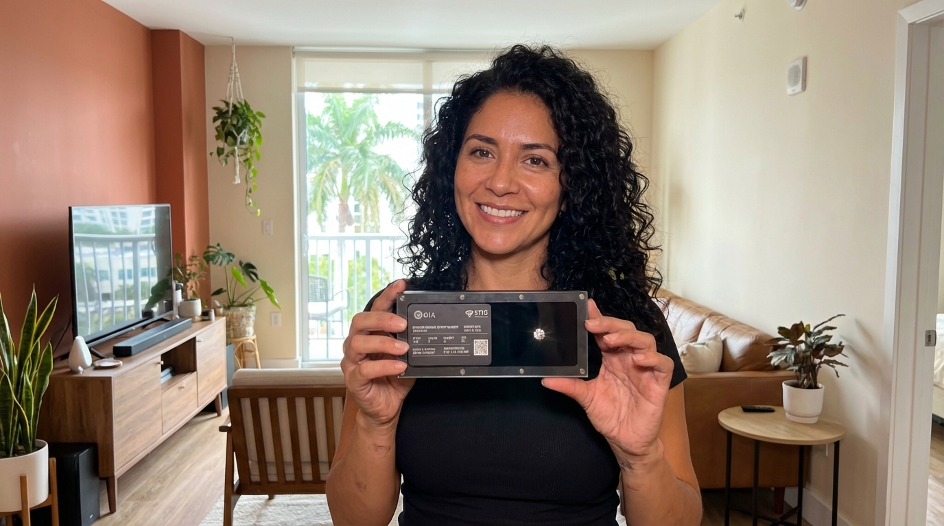 Maria C. with her Diamond Solution box